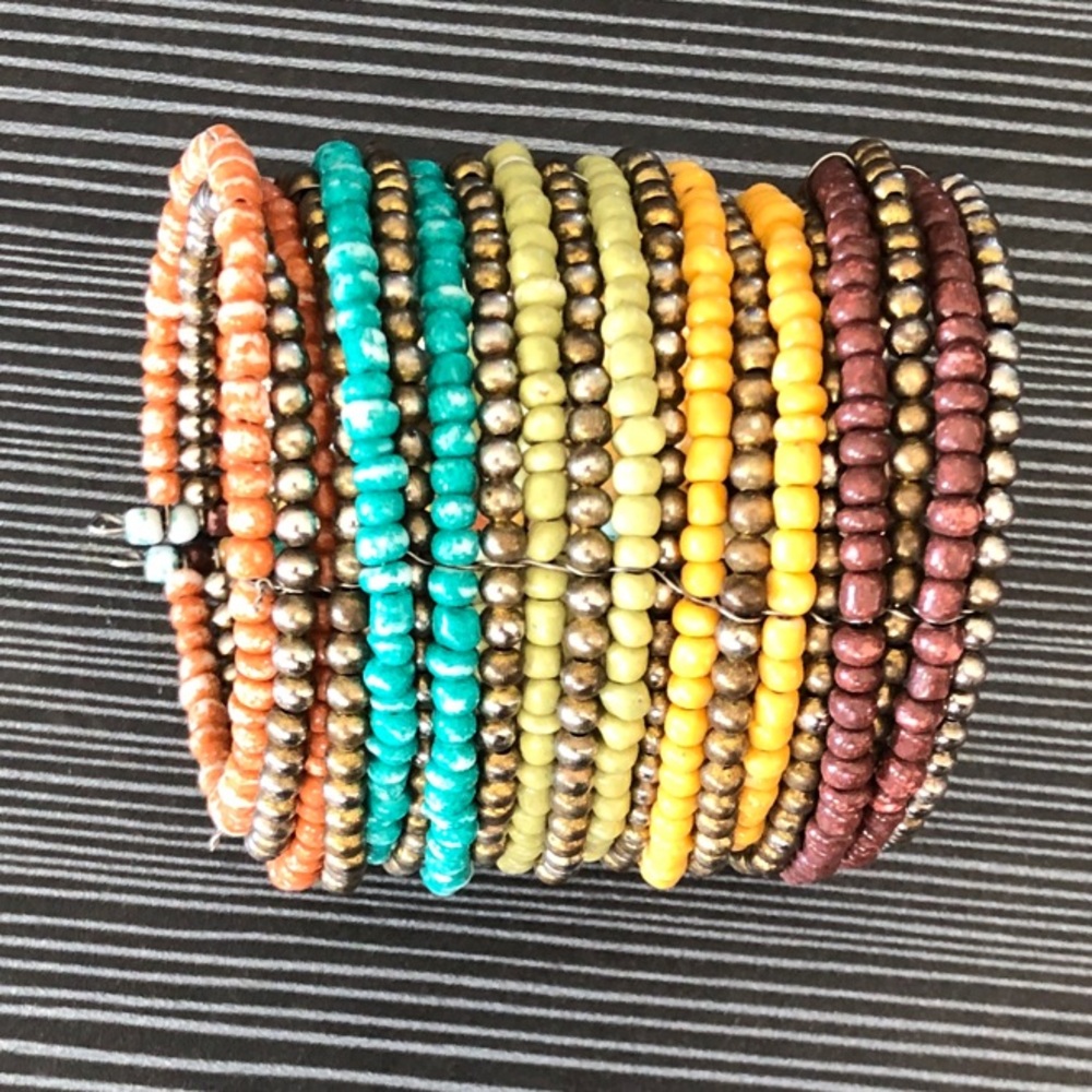 Multicolor Seed Bead Wrap Bracelet Set - Women's Jewelry